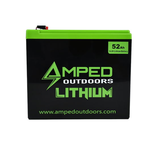 Amped Outdoors 14.8V NMC lithium battery for fishing electronics