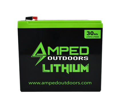 Amped Lithium Battery for Livescopes (LiFePO4) 12v 20 -- 12v 30WAH -- 14.8v 52Ah