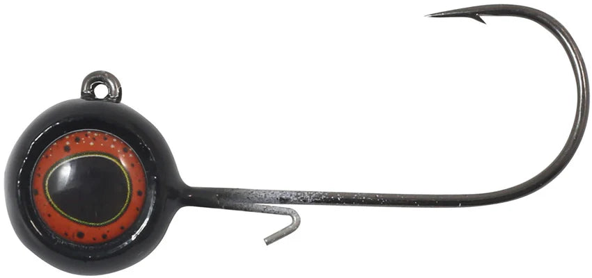 NORTHLAND DEEP-VEE JIG / 1.75" / 3/8 OZ - #3/0 HK / 3 PACK / BLACK