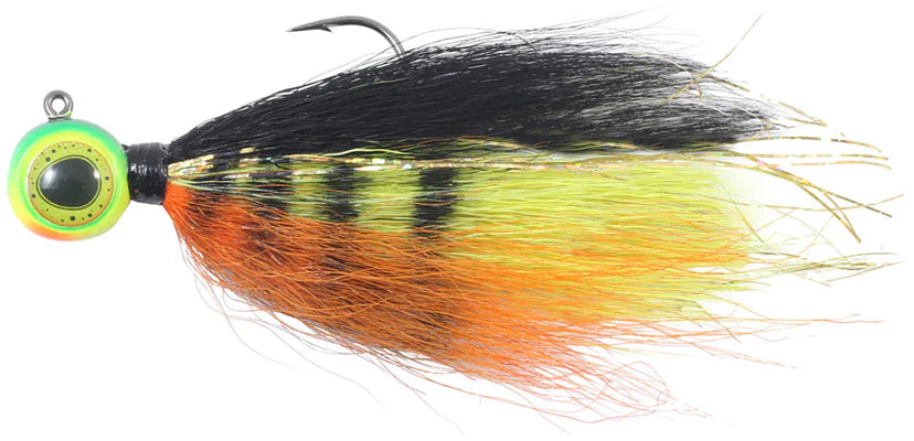 NORTHLAND DEEP-VEE BUCKTAIL JIG / 2.75" / 1/16 OZ - #1/0 HK / FIRETIGER