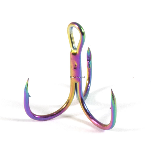 Clam 16822 Gaff Treble, Size 10, Polychromatic, 6 Pack