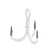 Clam 17515 Gaff Vinyl Treble, Size 12, Glow White, 6 pack