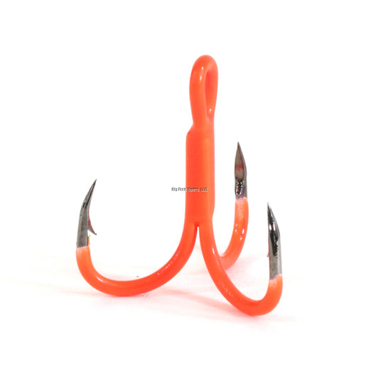 Clam 17518 Gaff Vinyl Treble, Size 10, Orange, 6 pack
