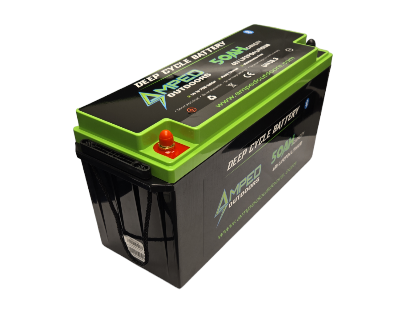 Amped 48V 50Ah Lithium Battery (LiFePO4) - Bluetooth