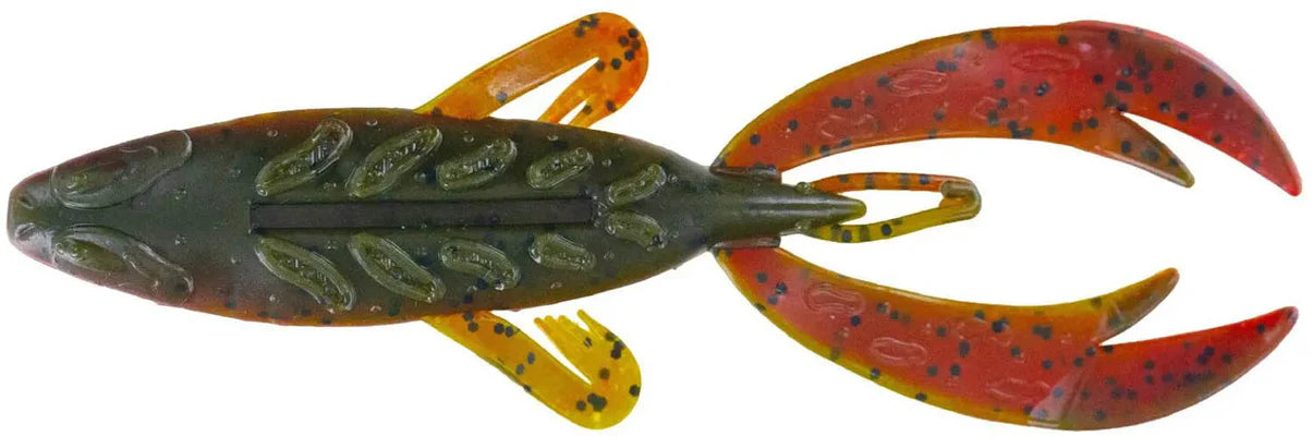 BIG BITE BAITS 4" ROJAS FIGHTING FROG / GREEN PUMPKIN TEXAS RED (7 PACK)