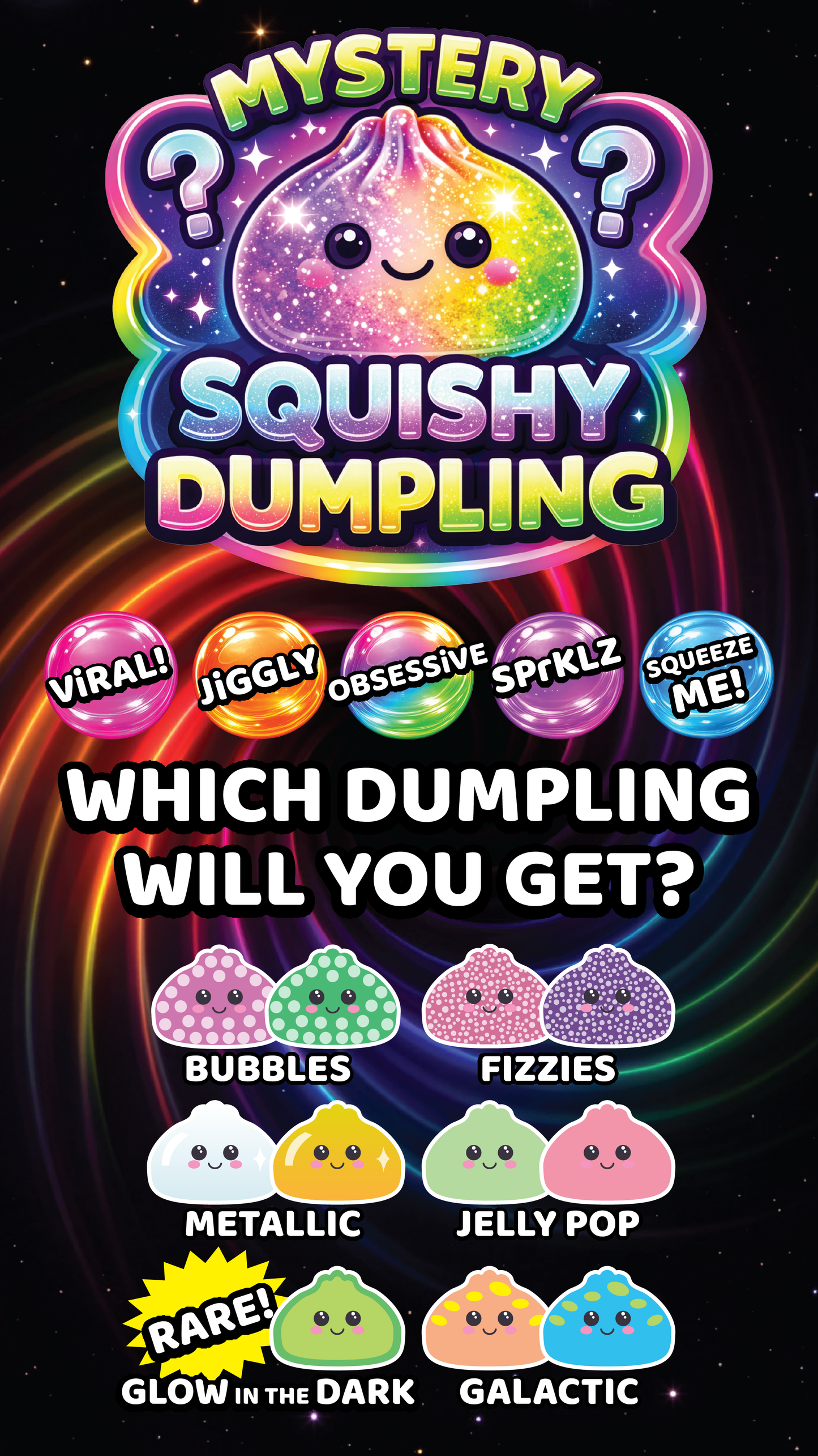 Fun Doh Mystery Dumpling Squishy Toy | 12-Piece Display