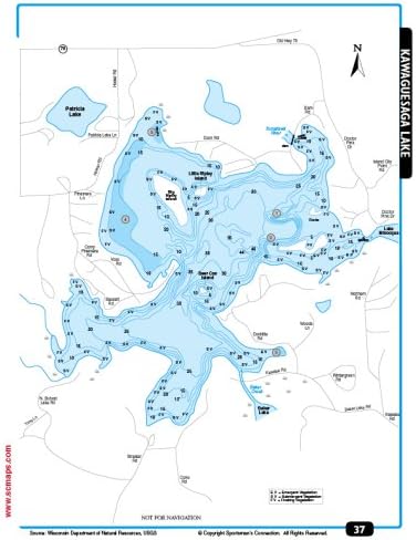 Northern Wisconsin Fishing Map Guide - Oneida County Area