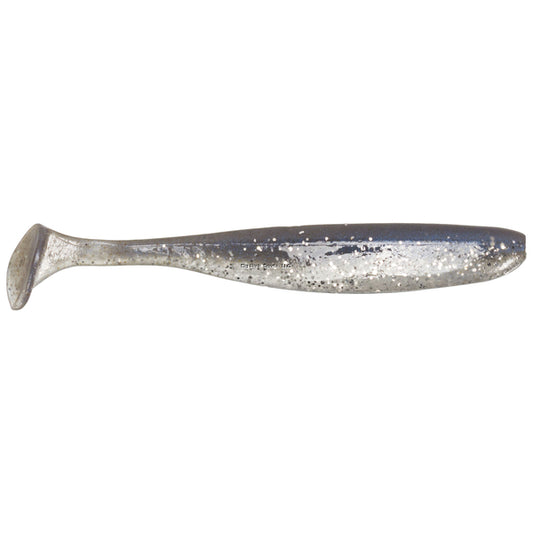 Keitech ES4476 Easy Shiner, Pro Blue Shiner, 4", Shad Shaped Paddletail Swimbait, 7Pk, Blister Pack, Squid Scent Infused