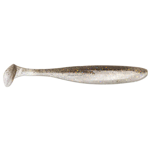 Keitech ES4439 Easy Shiner, Rainbow Shad, 4", Shad Shaped Paddletail Swimbait, 7Pk, Blister Pack, Squid Scent Infused