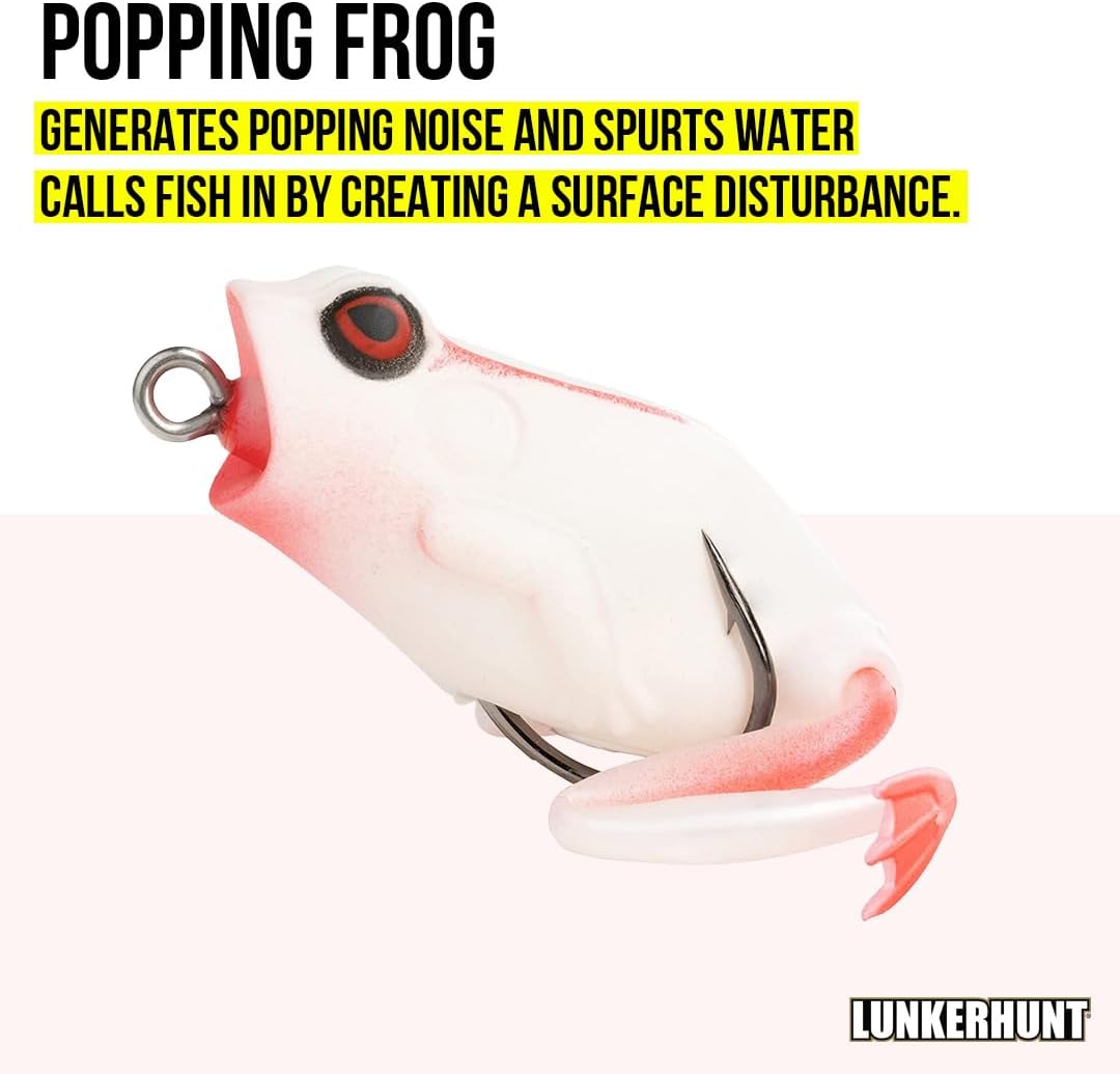 Lunkerhunt POP05 Popping Frog, Wounded, 1/2 oz