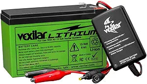 Vexilar V-120L 12 Volt / 9 amp Vexilar Lithium Battery and Charger, Multi