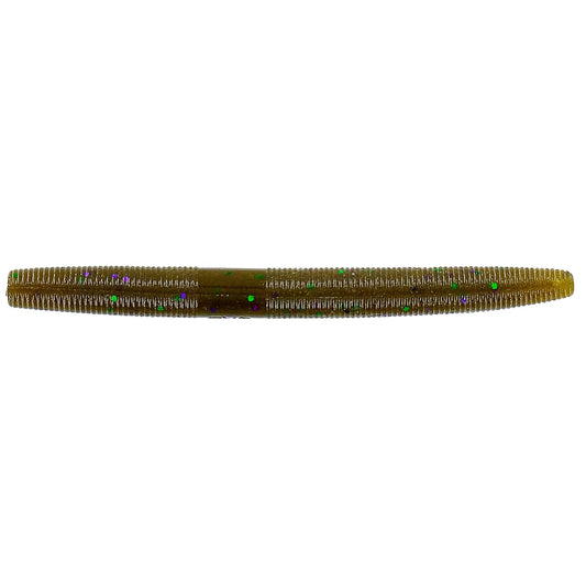 YAMAMOTO 4" SENKO / 10 PACK / GREEN PUMPKIN W/ LARGE GREEN & PURPLE FLAKE