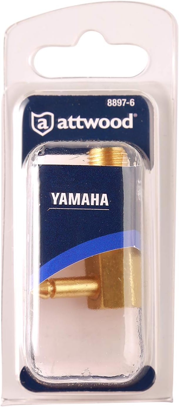 Attwood 8897-6 Brass Quick-Connect Tank Fitting 1/4-Inch NPT Male Thread for Yamaha