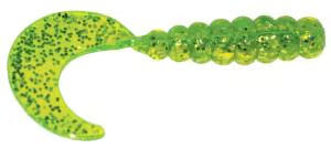Big Bite Baits Fat Grub Curl Tail, 2in