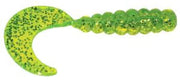 Big Bite Baits Fat Grub Curl Tail, 2in