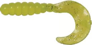 Big Bite Baits Fat Grub Curl Tail, 2in