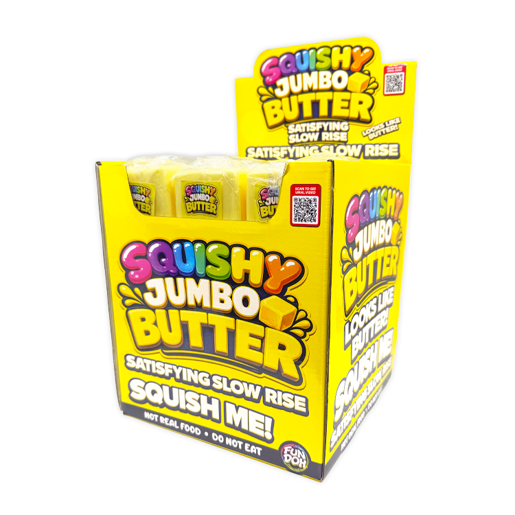 Fun Doh 10" JUMBO Butter Slow Rise Squishy Toy - 9/Display