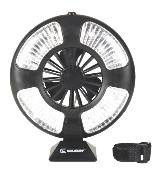 CLAM LARGE LED FAN/LIGHT