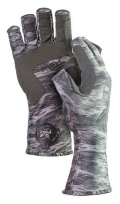Fish Monkey Half Finger Guide Gloves FM11GREYWTRCAM2XL