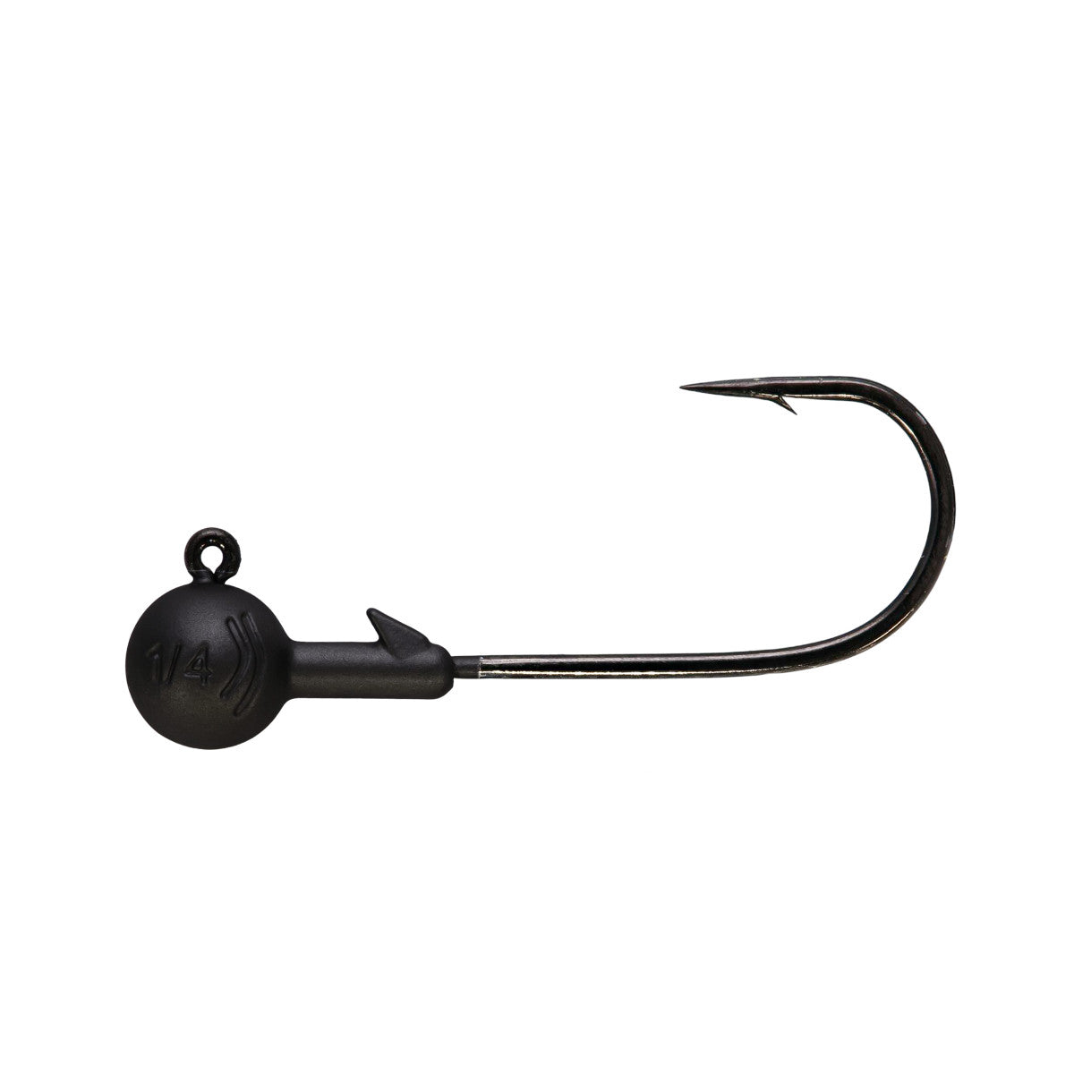 NORTHLAND TUNGSTEN ROUND BALL JIG - 2/CARD - 1/4OZ - 3/0HK - MATTE BLACK