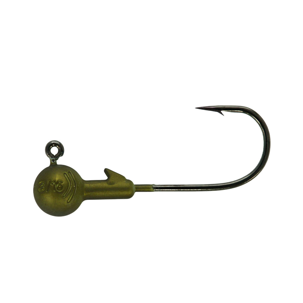 NORTHLAND TUNGSTEN ROUND BALL JIG - 2/CARD - 3/16OZ - 3/0HK - MATTE GREEN PUMPKIN