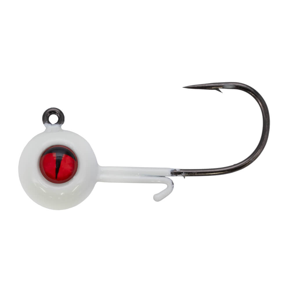 NORTHLAND TUNGSTEN PANFISH JIG - 2/CARD - 1/16OZ - #6HK - SUPER - GLO WHITE