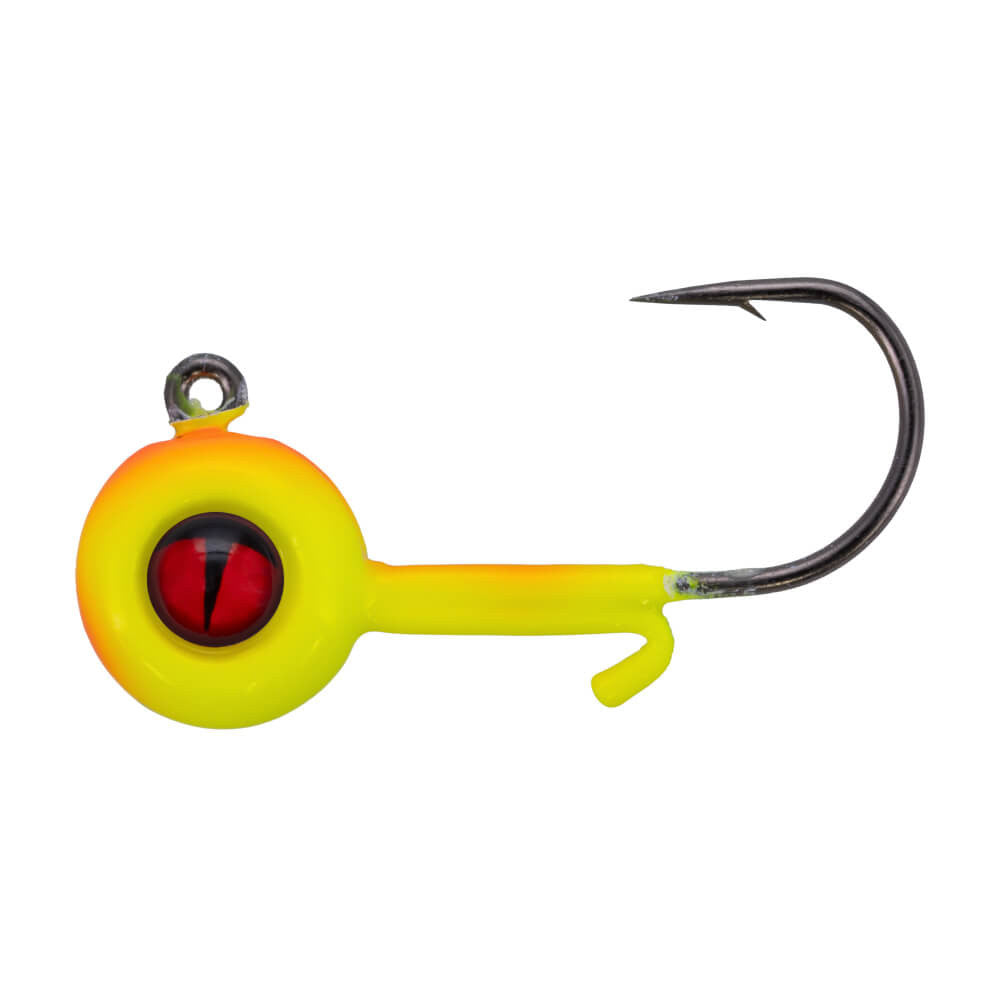 NORTHLAND TUNGSTEN PANFISH JIG - 2/CARD - 1/8OZ - #4HK - SUPER - GLO SUNRISE