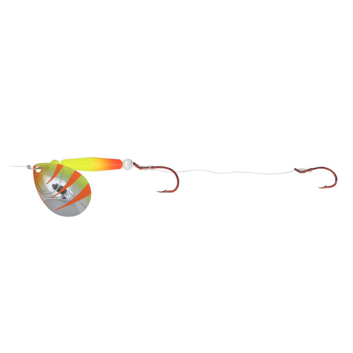 NORTHLAND GRAVEL GRINDER FLOAT'N RIGS - 1/CARD - 60" SNELL - #4 INDIANA - #2/#4 HOOKS - METALLIC ELECTRIC PERCH