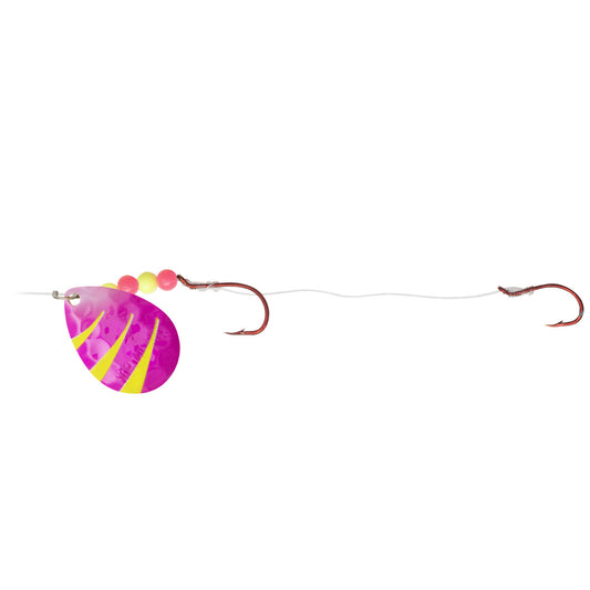 NORTHLAND GRAVEL GRINDER HARNESS - 1/CARD - 60" SNELL - #6 COLORADO - #1/#2 HOOKS - PINK LEMONADE
