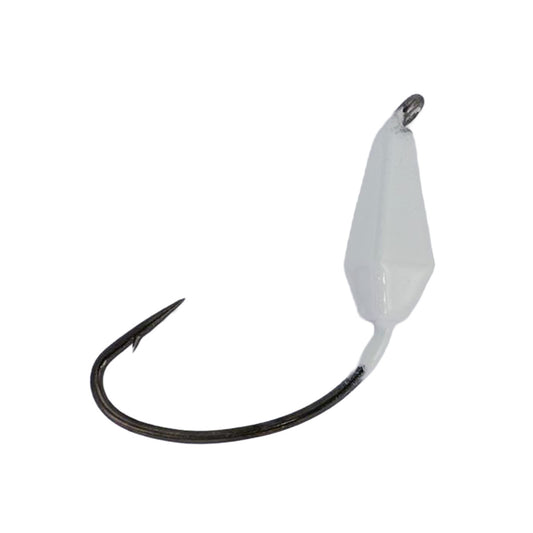 NORTHLAND TACKLE TUNGSTEN BOBBER JIG SUPER GLOW WHITE 1/16