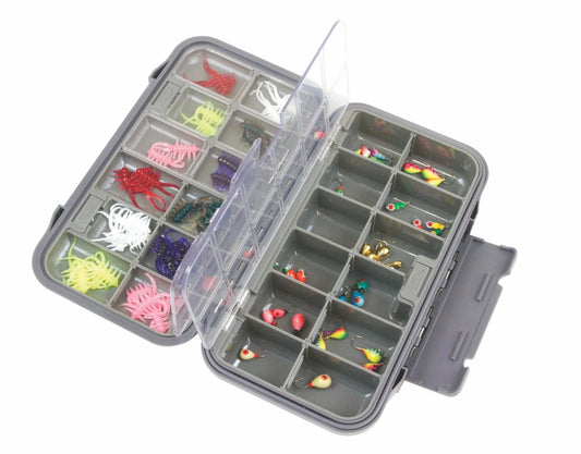 CLAM DUAL TRAY JIG BOX MED