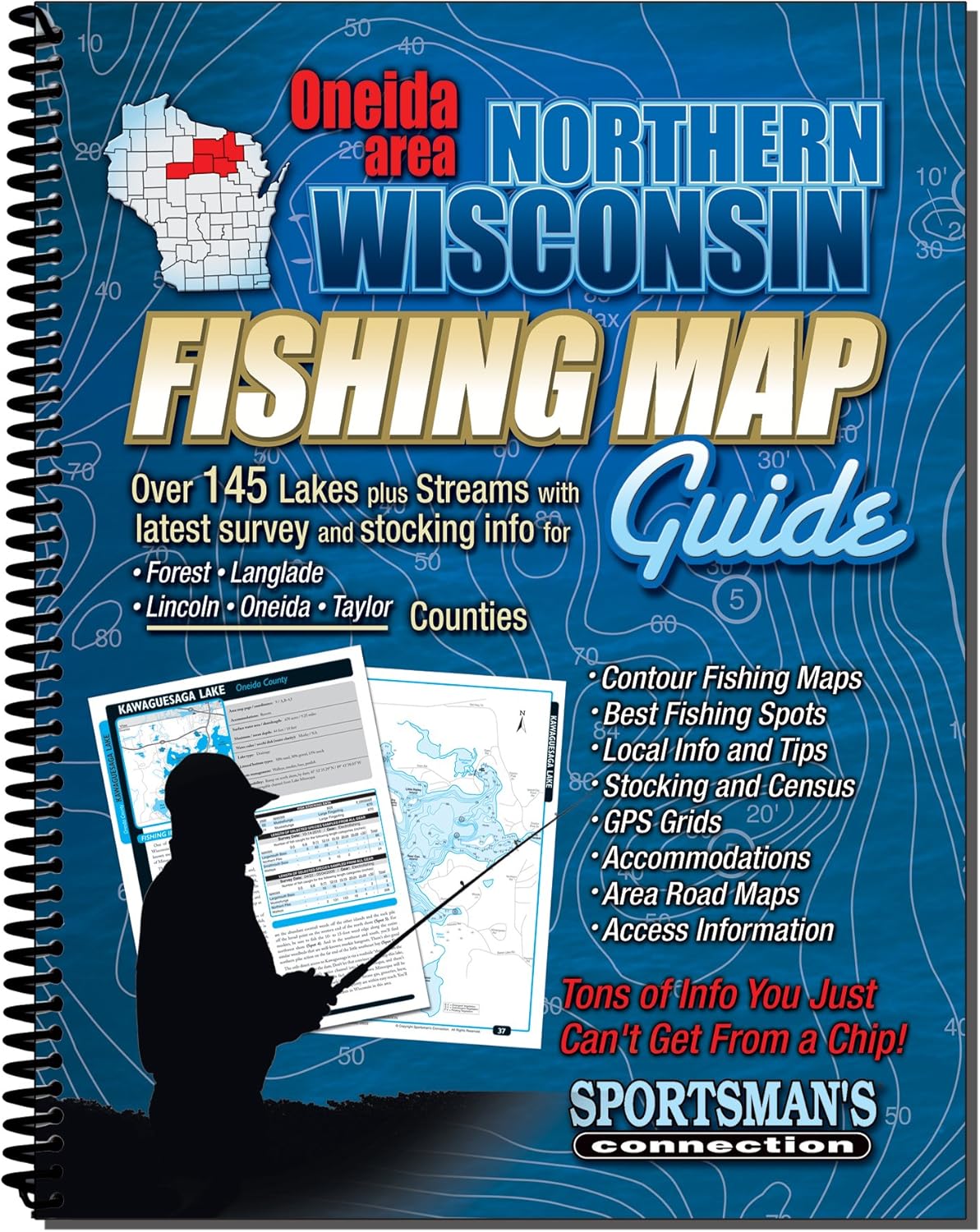 Northern Wisconsin Fishing Map Guide - Oneida County Area