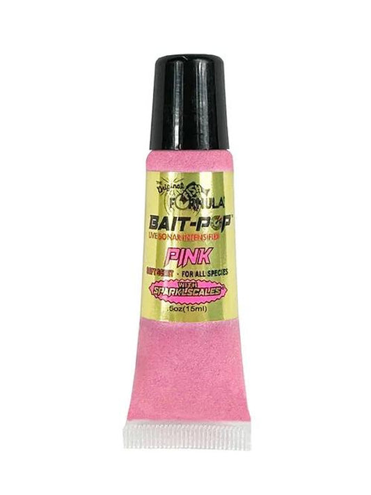 Bait-Pop BPS0016 Pink - Live Sonar Intensifier - Scented Sparklscales .5oz Tube