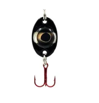 FISH DADDY FD01111 SPOON CP6 1/16OZ DIRTY BOMB BLK/BLU - FLASHING BLUE | 1/16OZ 1PK