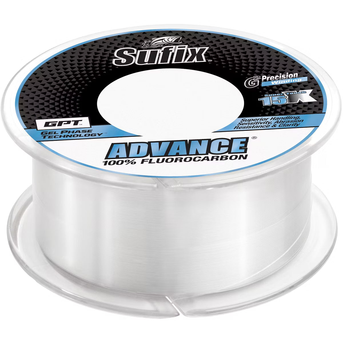 Sufix 50 Yard Advance Ice Fluorocarbon Fishing Line - 6lb. Test - Clear
