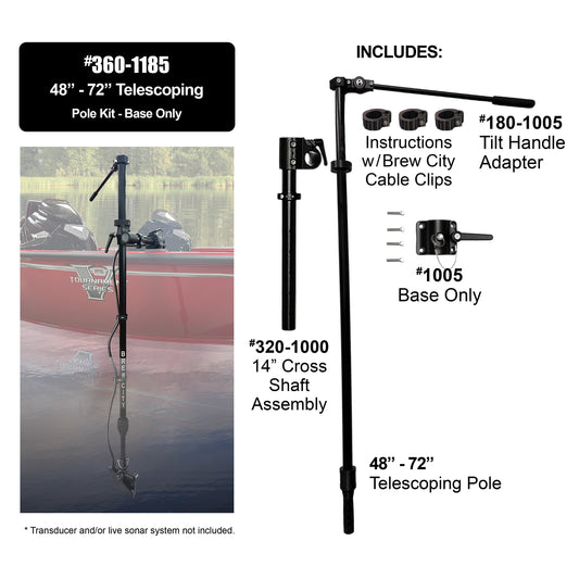 Brew City 48" - 72" Telescoping Pole Kit with Base Only - #360-1185