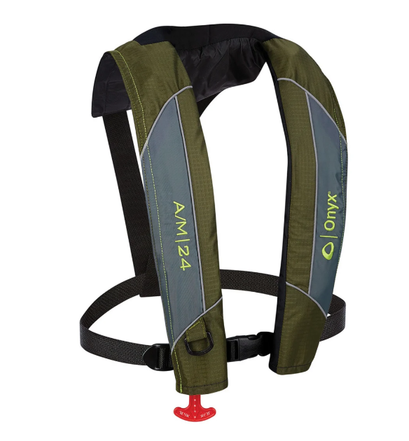 Onyx A/M-24 Automatic/Manual Inflatable Life Jacket - Green