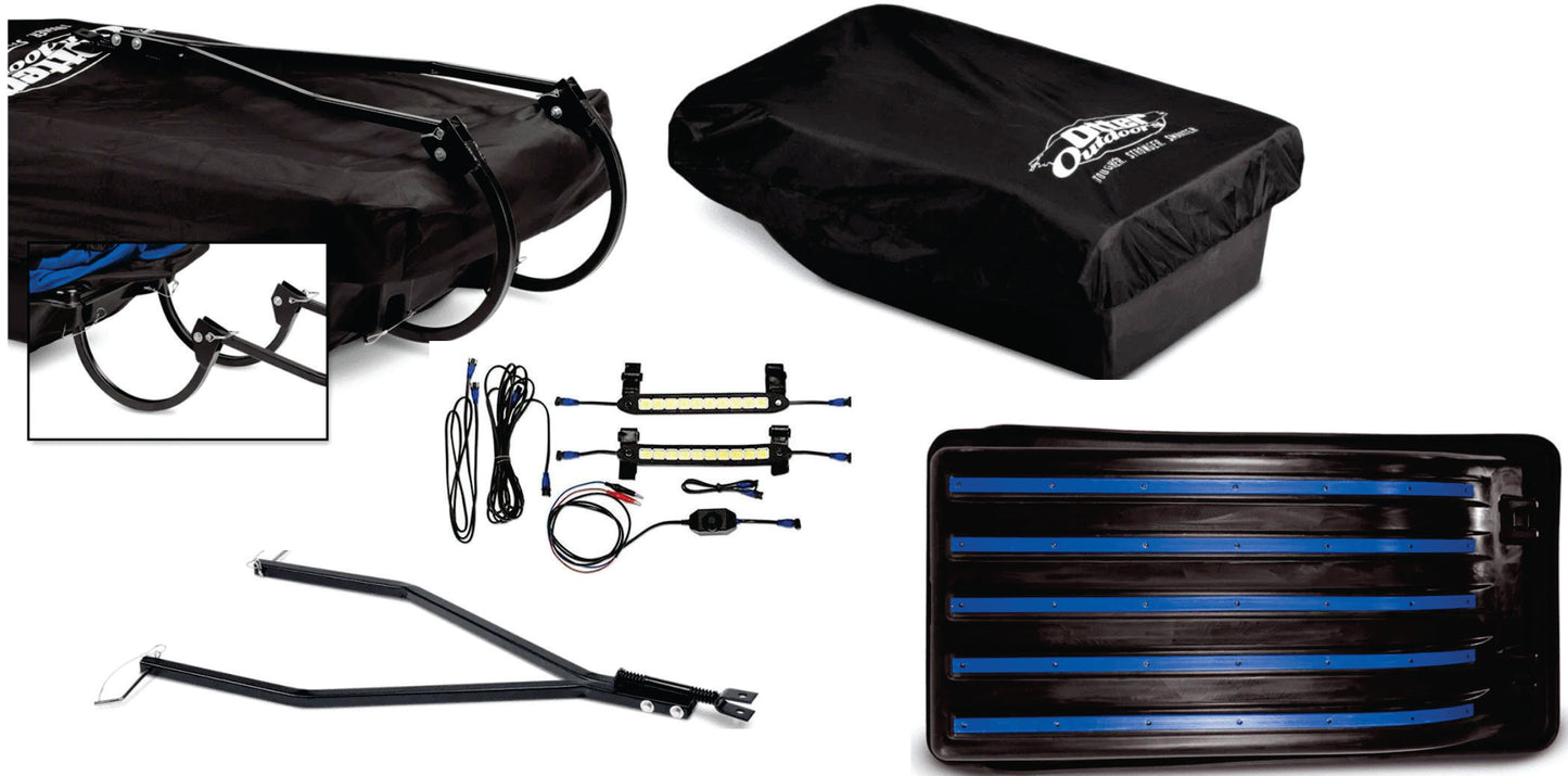 Otter Cabin XT Accessories Bundle - Lights, Hyfax, Cover, Hitch, Pivot Hitch