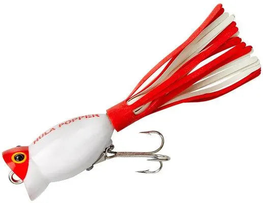 PRADCO ARBOGAST G77001 CP3 1/4OZ HULAPOPPER WHT/RED-HEAD - WHITE RED HEAD | 1/4OZ