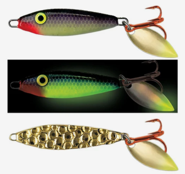 Acme Two-Face Glow Shiver Spoon – Ice Fishing Lure
