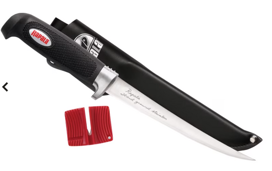 Rapala 9 in. Soft Grip Fillet Knife with Sheath & Sharpener