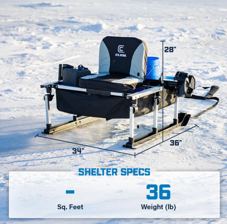 Clam PackSled – Portable Ice Fishing Gear Sled