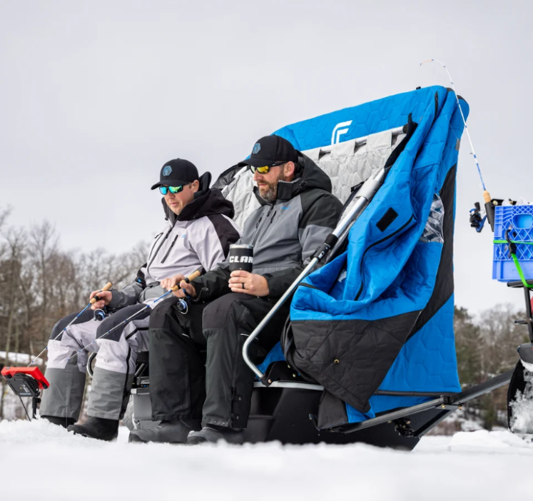 Clam Yukon Thermal Insulated Flip-Over Ice Fishing Shelter – 2 Person