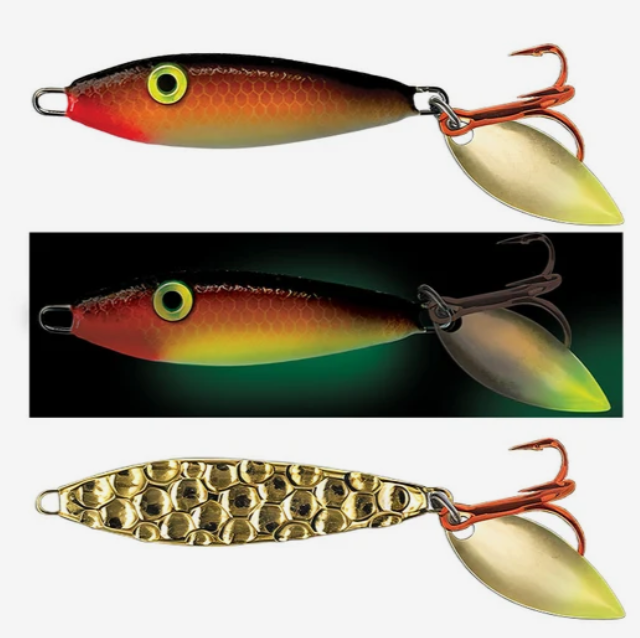 Acme Two-Face Glow Shiver Spoon – Ice Fishing Lure