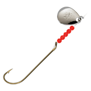 Bear Paw Flicker Snelled Hook bronze hook nickel blade, model FNLS-6