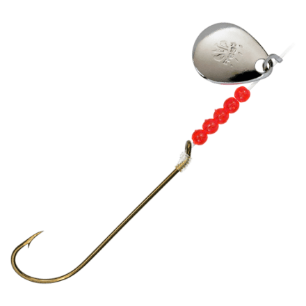 Bear Paw Flicker Snelled Hook bronze hook nickel blade, model FNLS-6