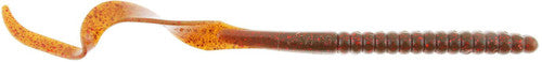 Berkley PowerBait Power Worm, 10" Motor Oil Red Fleck