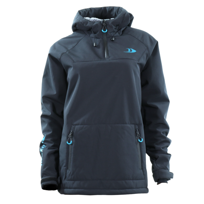 Blackfish Women's Squall Soft-Shell Pullover Black/Teal (Updated Fit)