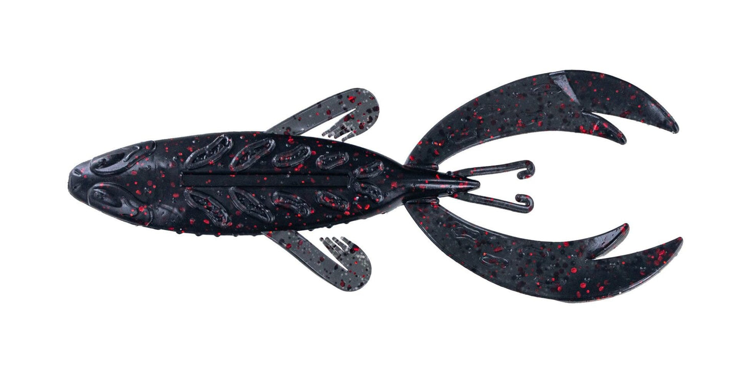 BIG BITE BAITS 4" ROJAS FIGHTING FROG / BLACK NEON (7 PACK)