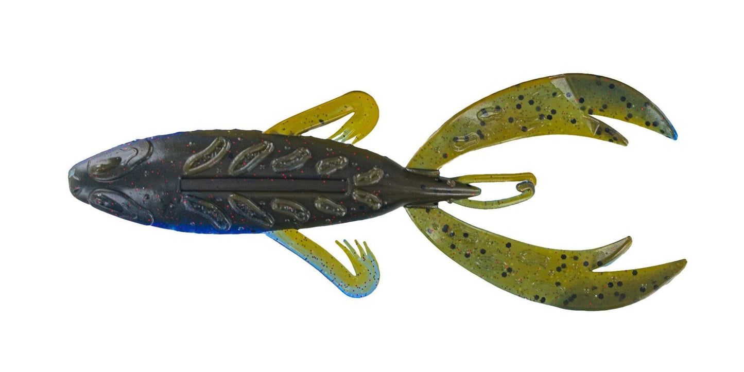 BIG BITE BAITS 4" ROJAS FIGHTING FROG / CONFUSION (7 PACK)